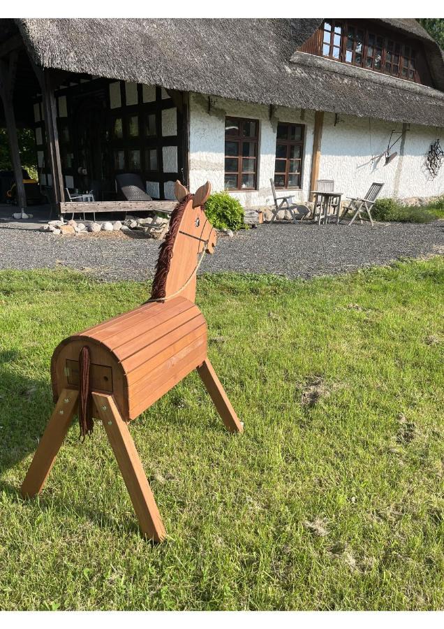 Ruhe Unter Reet-Haus Mit Sauna, Whirlpool Und Kamin Gnarrenburg Eksteriør billede